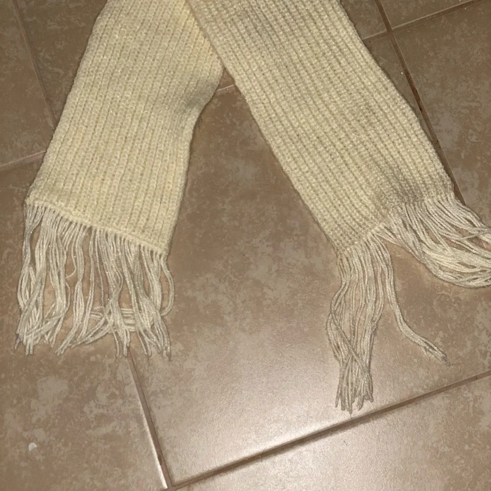 Scarf Beige Ribbed Unisex - Picture 3 of 4